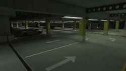 The public parking garage.