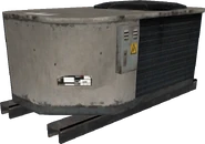 Underside of a ThriftEX AC vent unit model.