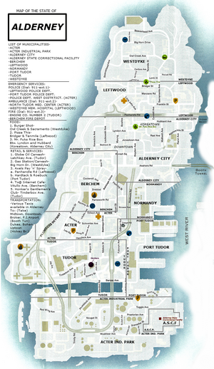 Alderney Map