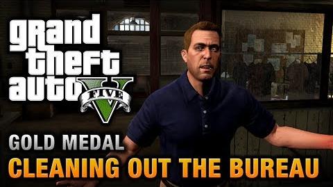 GTA 5 - Mission 61 - Cleaning out the Bureau 100% Gold Medal Walkthrough
