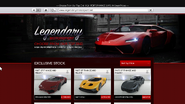 The Legendary Motorsport webpage after the Further Adventures in Finance and Felony update.