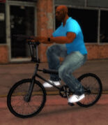 When ridden, GTA Vice City Stories' BMX appears to feature larger proportions than that of GTA San Andreas.