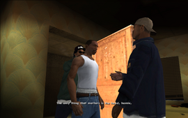 B Dup says that nothing is as precious to him as Grove Street, but says that CJ will never know how euphoric getting money is.