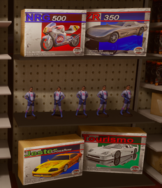The Impotent Rage figures non-canonically placed in the shop in The Definitive Edition.