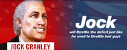 A promotional banner for Jock Cranley from the official GTA V website.