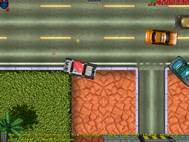 After stealing a Squad Car, the protagonist is told to take it to Ho Hung's bomb shop.
