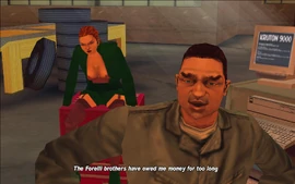 Joey tells Claude that the Forelli Brothers owe him money.