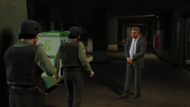 The manager meets Michael and Trevor in Grand Theft Auto V.