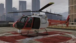 Side view of the Air Ambulance Police Maverick in  and 