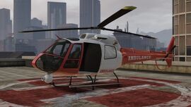 Side view of the Air Ambulance in Grand Theft Auto V.