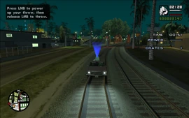 CJ, about to throw the last bow to Ryder.