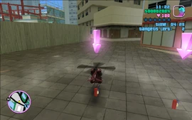 Tommy picking up the third bomb.