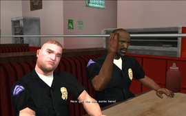 After Tenpenny tells Carl all of the things he should know for the job, he rudely tells him to go and kill the target.
