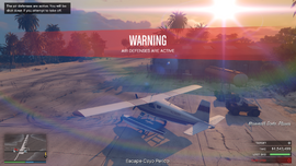 TheCayoPericoHeist-GTAO-Compound-AirDefensesZone-StillUpWarning