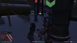 Releasing the sewage water