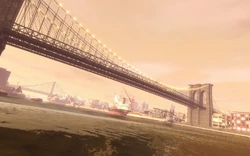 A lower view of the Broker Bridge