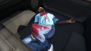 The dead body in the boot of the Landstalker.