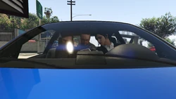 Watching Lester's surveillance feed.