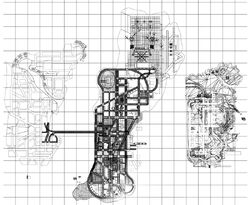 Early beta map of GTA III Liberty City.