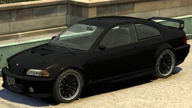 The Sentinel XS in Grand Theft Auto IV. (Rear quarter view)