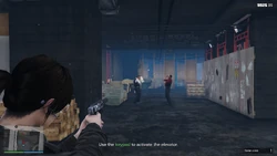 Use the keypad to activate the elevator