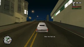 T-Bone tells CJ to shut up.