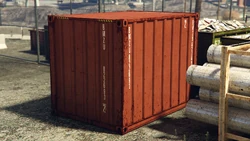 A 10 foot shipping container