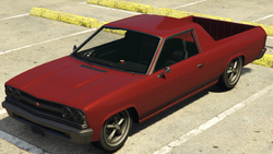 The Picador in GTA V, prior to The Criminal Enterprises update; note the lack of visible seams around the doors and hood (Rear quarter view).