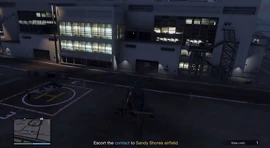 Escorting the contact.