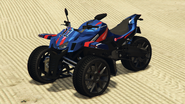 A Stryder with a Wiwang 91 livery in Grand Theft Auto Online. (Rear quarter view)