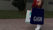 Two shopping bags that can be found in the Vercetti Estate, which use the two different logos.