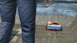 The birthday cake box seems to be bloody.