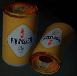 Pißwasser beer cans (GTA IV).