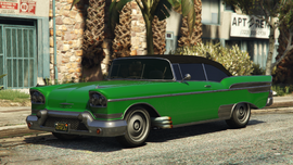 The Lowriders Modded Families Convertible Tornado in Grand Theft Auto V. (Rear quarter view)