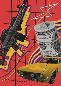 A Rapid GT Classic featured in Big Mind Big Money, an artwork by Antonio Cantú at 
