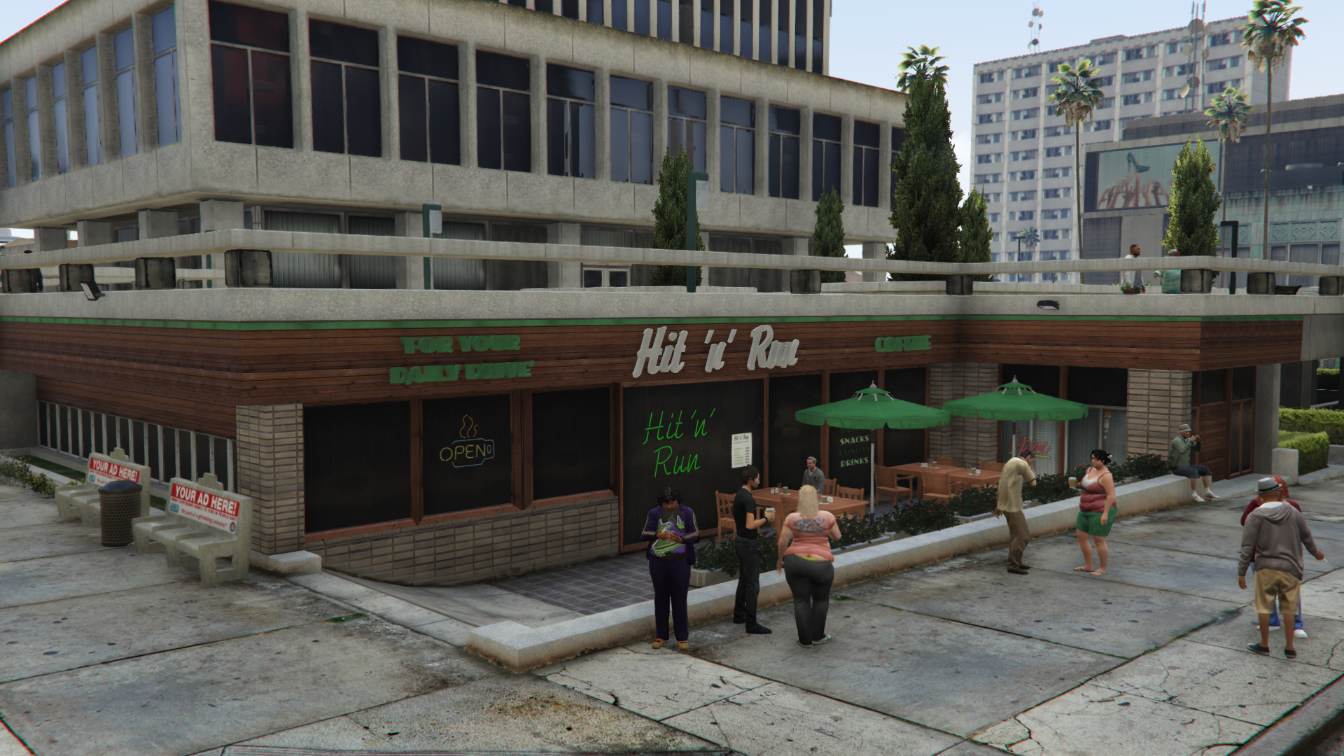 GTA V Map: Bean Machine Coffee - Del Perro Plaza - , The