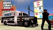 Promotional screenshot of the mission, showing the police attacking the Leone members.