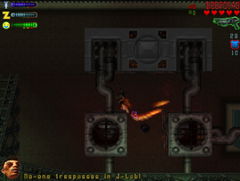 Killing the last guard.