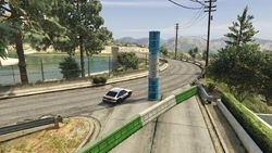 Passing another blue pillar