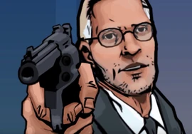 Goombah threatening Huang.