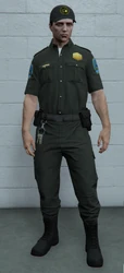 The prison guard uniform.