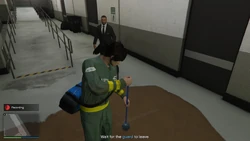 Wait for the guard to leave