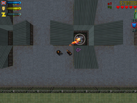Throwing Molotovs at the third turbine.