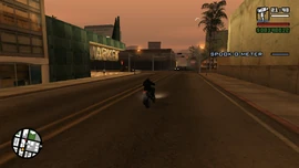 The reporter gets into a taxi.