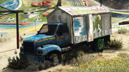 A wreck of the Tipper found at Beam Me Up in GTA V.