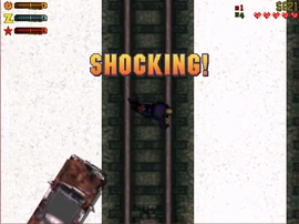 Shocking variant of Wasted in Grand Theft Auto 2.