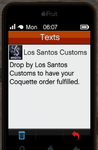 Text message when ordering through the iFruit App.