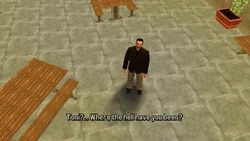 Toni's mother is heard complaining to him that he never called while he was out of town.