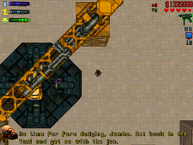 The Taxi is crushed.