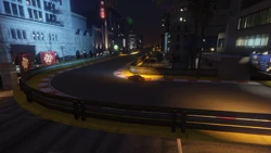 Coming to a track piece above ground level and turning right